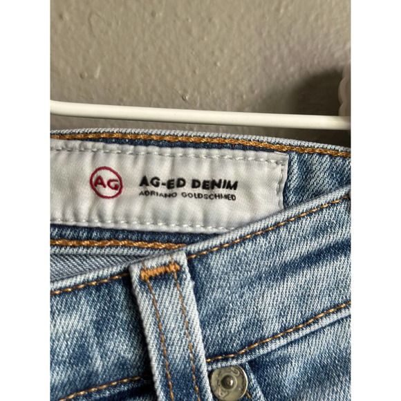 AG-ED Denim Womens Jeans 5 Pocket Distressed Whisker Medium Wash Size 30R‎ - Picture 3 of 6